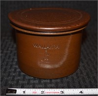 Wallakra Swedish glazed stoneware lidded canister