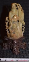 5" tall Oriental Chinese carved soapstone figure