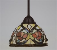 Quoizel Tiffany Style stained glass pendant light