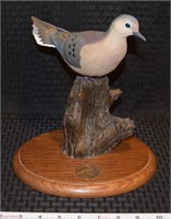 Pheasants Forever carved Mourning Dove statue