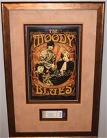 Moody Blues framed LE concert poster & ticket