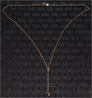 Italian 14k gold bead ball twist chain necklace