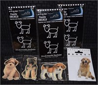 Lot of dog related magnets & decals NEW