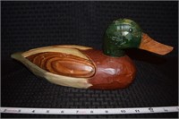 Vintage 14.5" carved and painted duck decoy