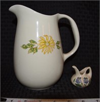 (2) Vtg Ceramic pitchers w/ Clinchfield Pottery