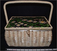 Vintage Dritz Japan woven sewing basket