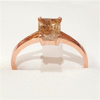 $3200 10K  Greenwish Diamond(0.9ct) Ring