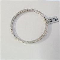 $500 Silver Blue White Cz(8.75ct) Bracelet