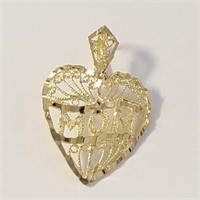$600 14K  Heart Shaped  Pendant