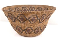 Yokut polychrome Rattlesnake basket