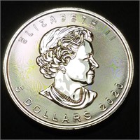 2020 CANADA - $5 Maple Leaf .9999 Silver BU