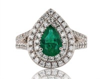 1.5ct natural Colombian emerald 18K ring