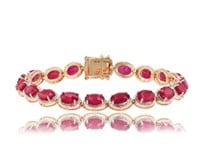 20ct natural ruby bracelet in 18k gold