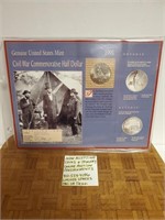 Civil War Commemorative Half Dollar with History,