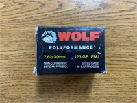 WOLF Polyformance 7.62x39mm 123 GR. FMJ steel