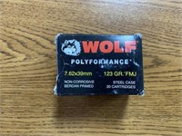 WOLF Polyformance 7.62x39mm 123 GR. FMJ steel