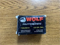 WOLF Polyformance 7.62x39mm 123 GR. FMJ steel