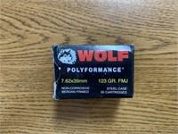 WOLF Polyformance 7.62x39mm 123 GR. FMJ steel