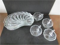(4) Clear Swirl Snack Sets
