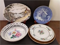 Plates and Lattice Bowl