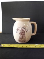 "Good Luck Cooking Witch" Pottery Pitcher