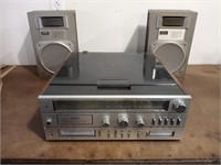 York AM-FM Cassette 8 Track Record Player