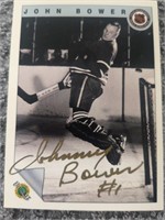 JOHNNY BOWER AUTOGRAPH CARD W/COA