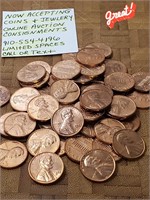 Unsearched Roll of 1972S Lincoln Cents, Old Coin C