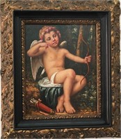 Love is Cupid Oil Painting Late 19th Century