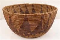 Unusual polychrome "Teepee" Calif basket