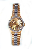 Ladies Rolex Oster Perpetual with Diamond bezel