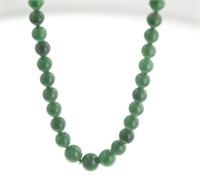 GIA Certified Jade Beaded necklace circa 1890