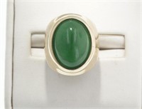 Men's 14kt Gold Imperial Jade Ring