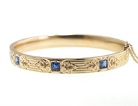 14kt Gold Victorian Bangle Bracelet