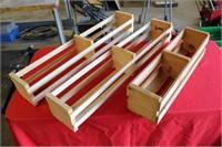 3 WOODEN CD RACKS