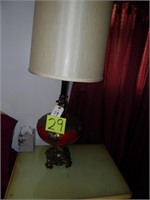 2 large red lamps