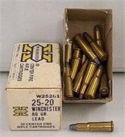 Winchester X 25-20 Center Fire Cartridges 18rds