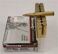 Hornady Custom 270win Full Box 20ct