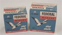 Vintage Federal Monark 12 & 20ga EMPTY Shell Boxes