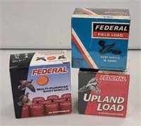 3 Older Federal Shotgun Shell EMPTY BOXES
