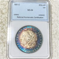 1881-O Morgan Silver Dollar NNC - MS64