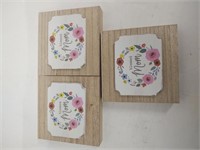 Set of three blessed mom tabletop decor