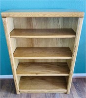 Oak Bookcase/48”H,33”W,12”D