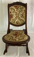 Antique Folding Chair/36”H,32”Deep,16” Floor to