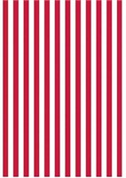 3 - Stripe Gift Wrap Paper Red / White 16' x 30"