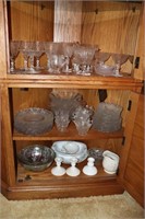 Bottom 3 Shelves of Cabinet including Etched