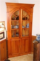 Pine Corner Cabinet (Does not include contents.