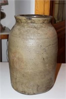 Antique Stoneware Crock 15" tall (age cracks on