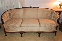 Victorian Sofa and Chair with Intricate Carving