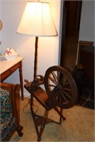 Antique Spinning Wheel Made Into a Lamp